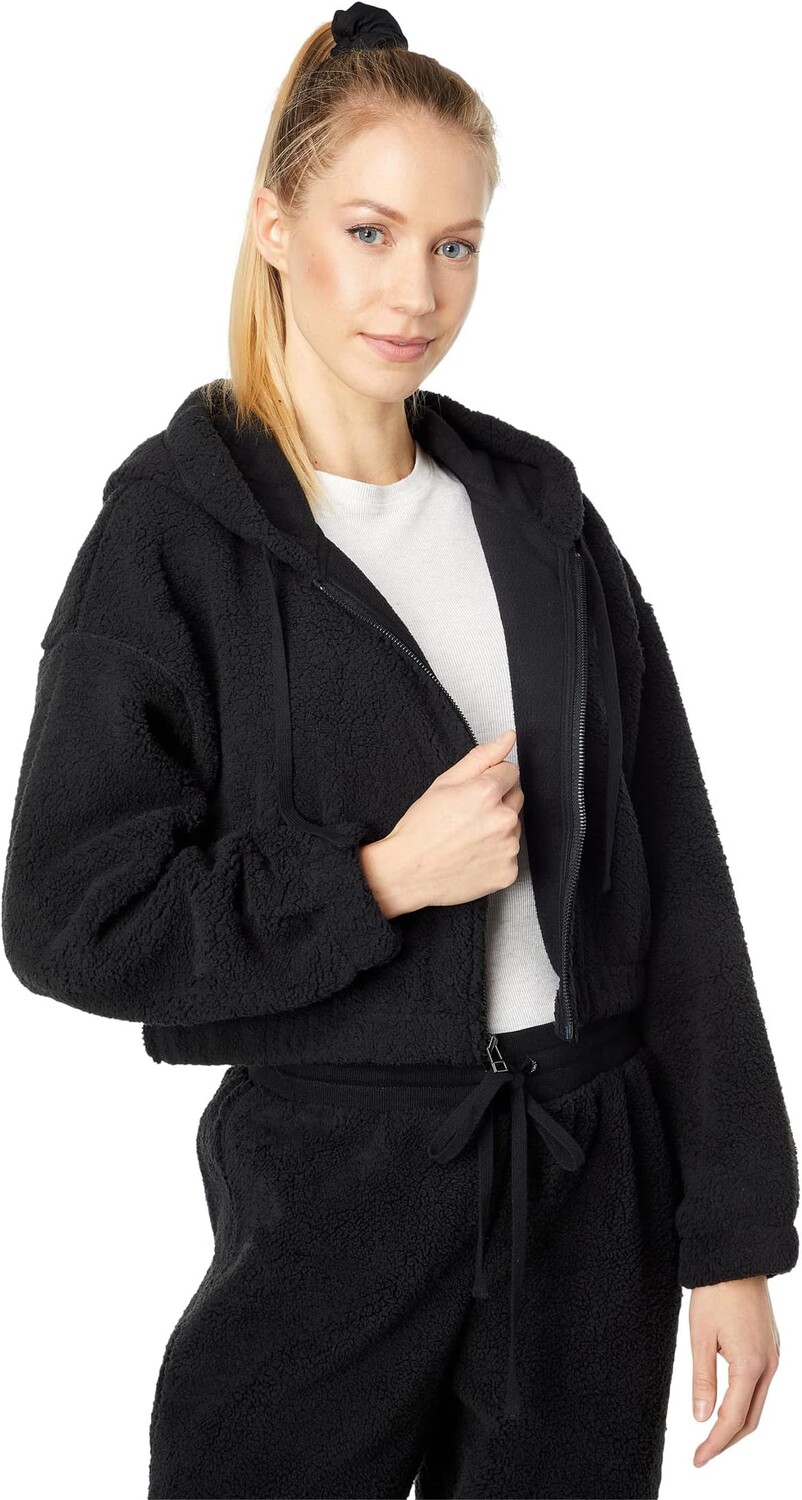 

Толстовка Sundown Bowie Zip Front Jacket in Recycled Poly Blend Sherpa Splendid, черный