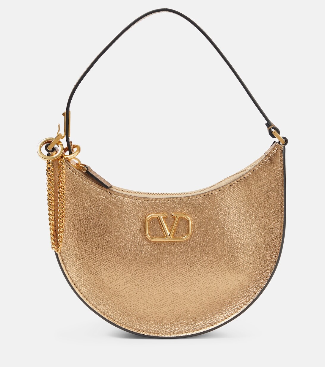 

Сумка через плечо из металлизированной кожи VLogo Valentino Garavani, золотой