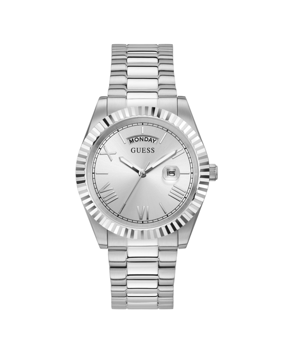 Мужские часы Connoisseur GW0265G6 со стальным и серебряным ремешком Guess, серебро