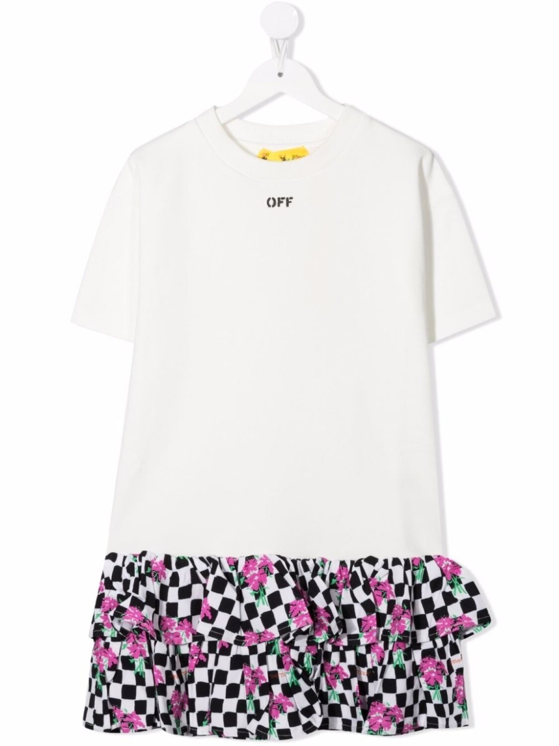 

Off-White Kids платье с оборками, белый