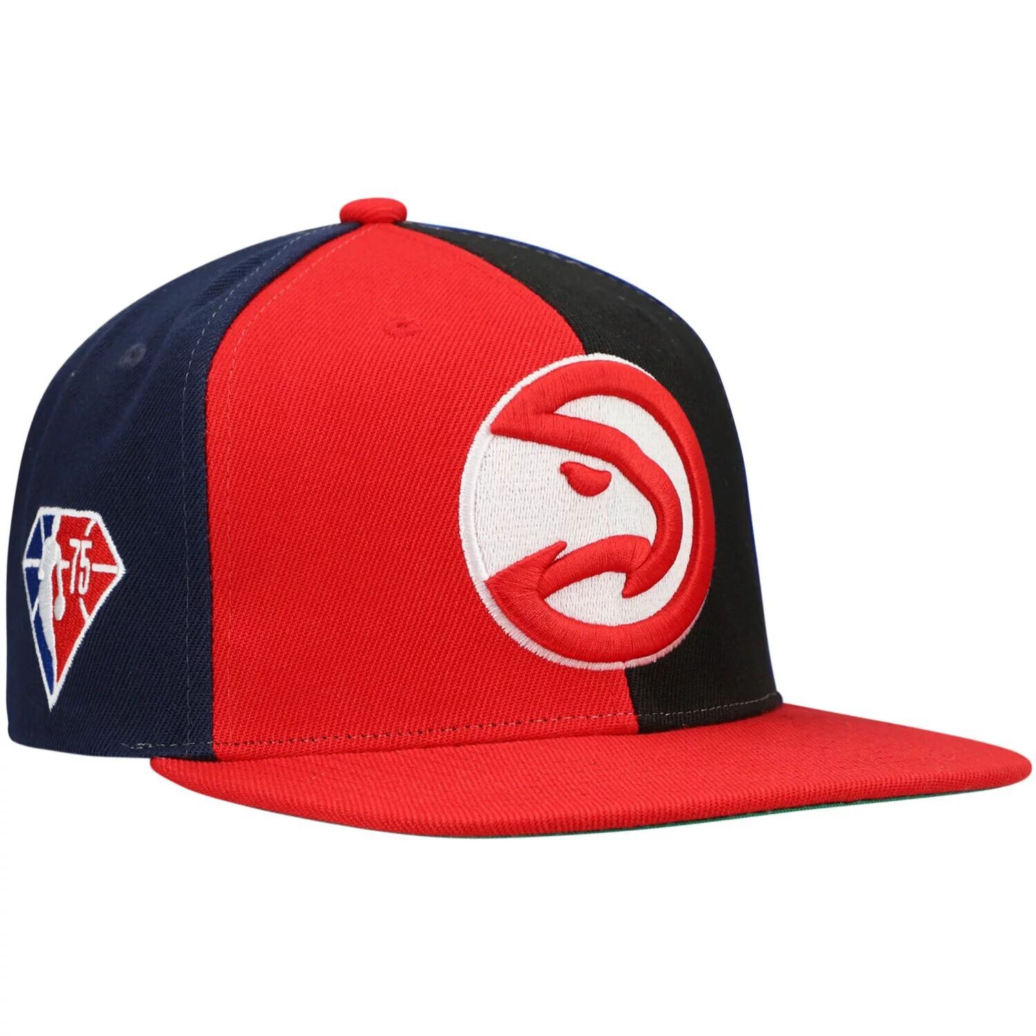 

Мужская футболка Mitchell & Ness Red Atlanta Hawks, 75-летие НБА Что Кепка Snapback