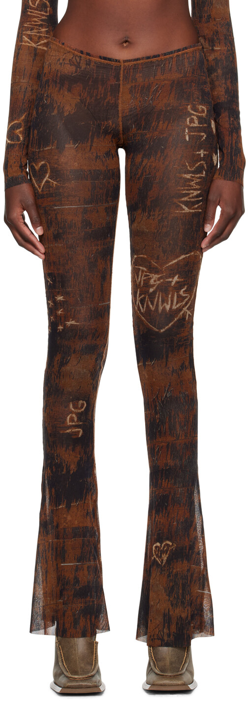 

Коричневые брюки KNWLS Edition Jean Paul Gaultier, Коричневый