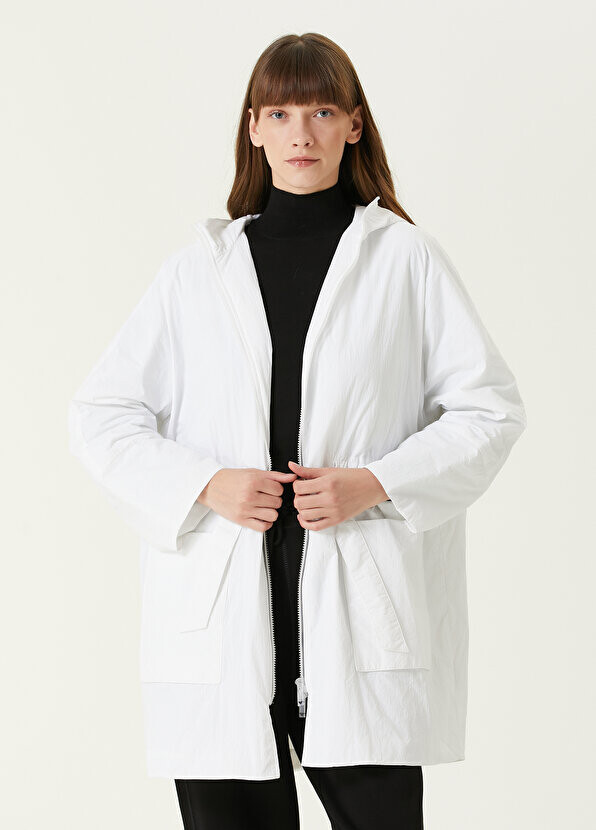 

Белая куртка с капюшоном Emporio Armani, Белый