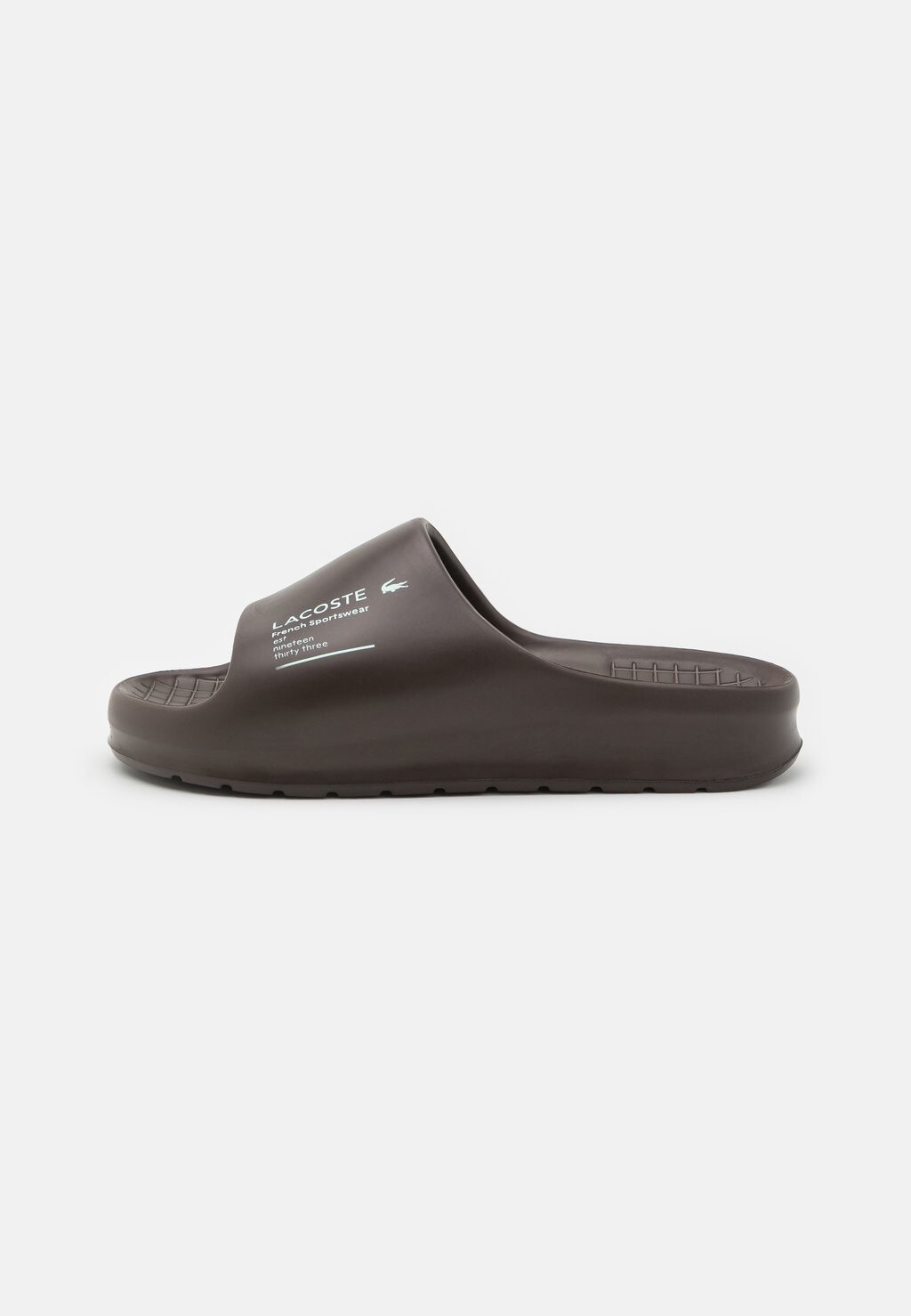 

Тапочки SERVE SLIDE Lacoste, темно-коричневый/светло-бирюзовый