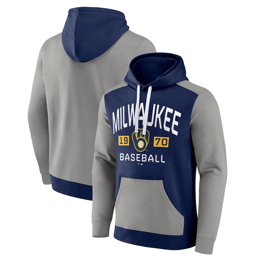 

Пуловер с капюшоном Fanatics Branded Milwaukee Brewers, нави