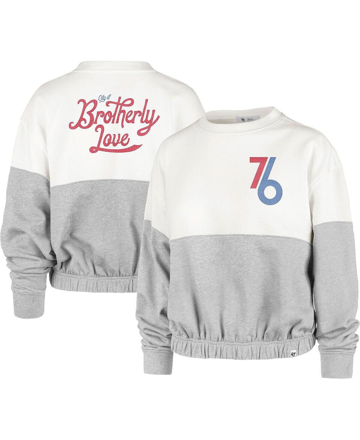 

Женская кремовая толстовка Philadelphia 76ers 2022/23 City Edition Take Two Bonita '47 Brand