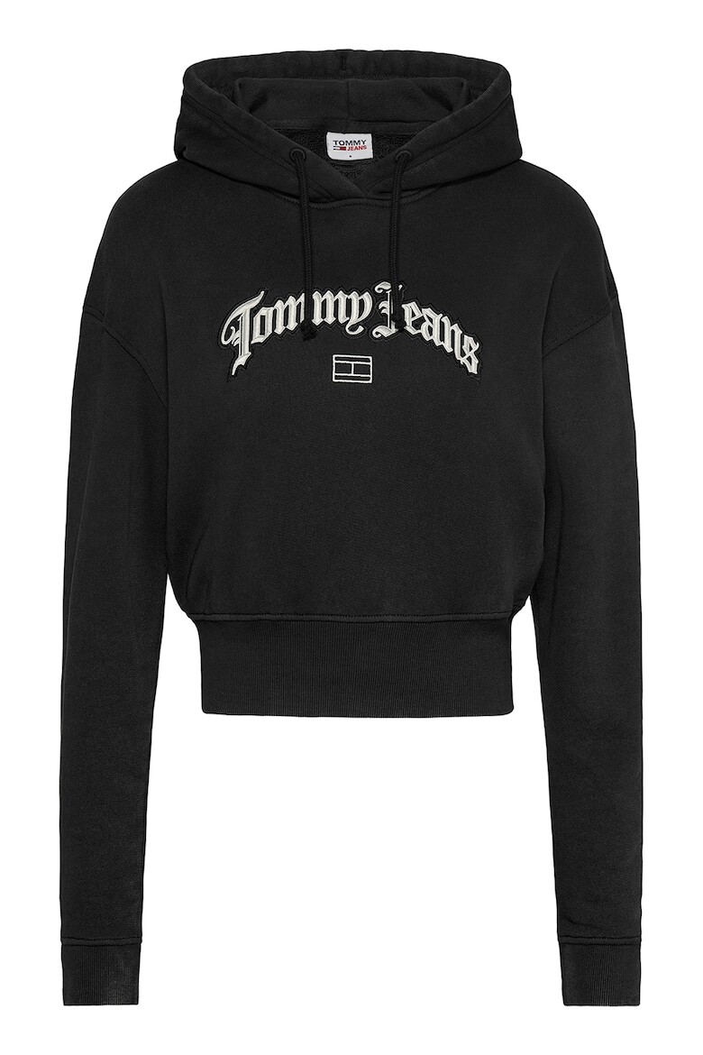 

Толстовка из органического хлопка с вышитым логотипом Tommy Jeans, черный