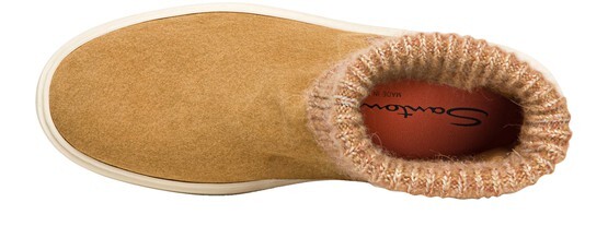 

Ботильоны без шнуровки из ткани и замши Santoni