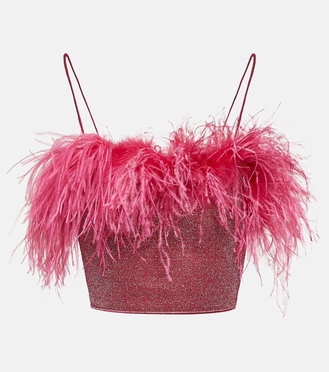 

Укороченный топ Lumière Plumage OSÉREE, розовый