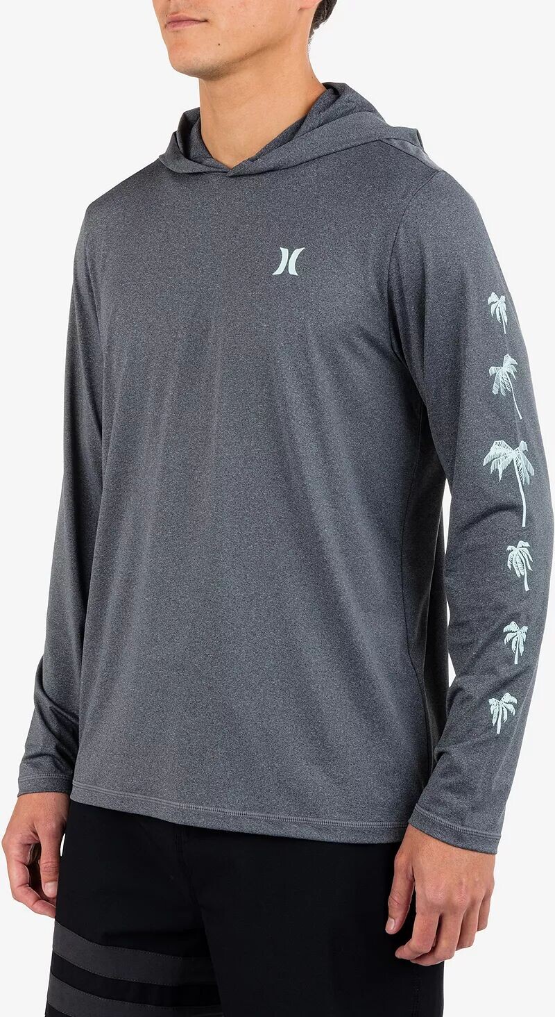

Мужская рубашка для серфинга Hurley Icon Palm с длинным рукавом, черный