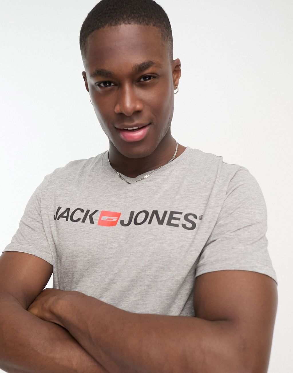 

Серая футболка с логотипом Jack & Jones