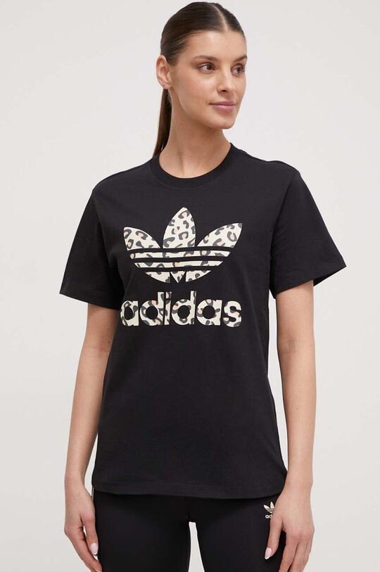 

Хлопковая футболка adidas Originals, черный
