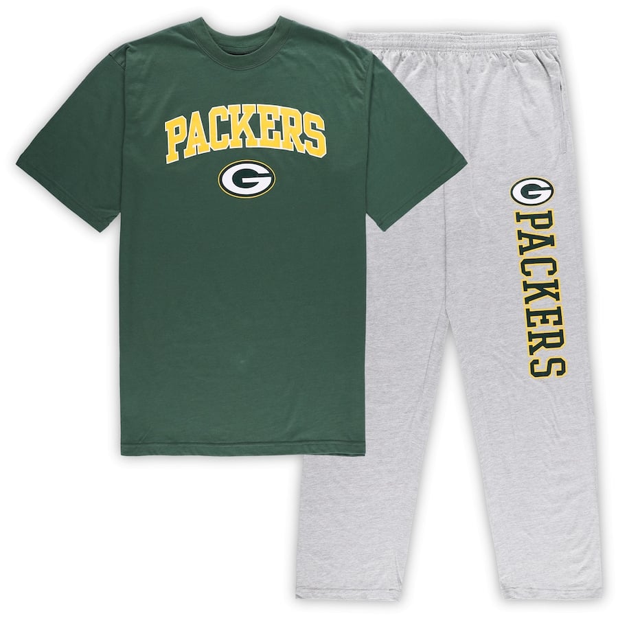 

Пижамный комплект Concepts Sport Green Bay Packers, серый