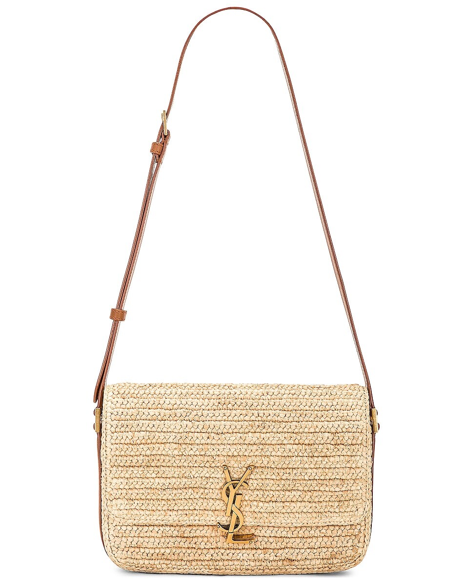 

Сумка кросс-боди Saint Laurent Solferino Satchel, цвет Natural & Brick