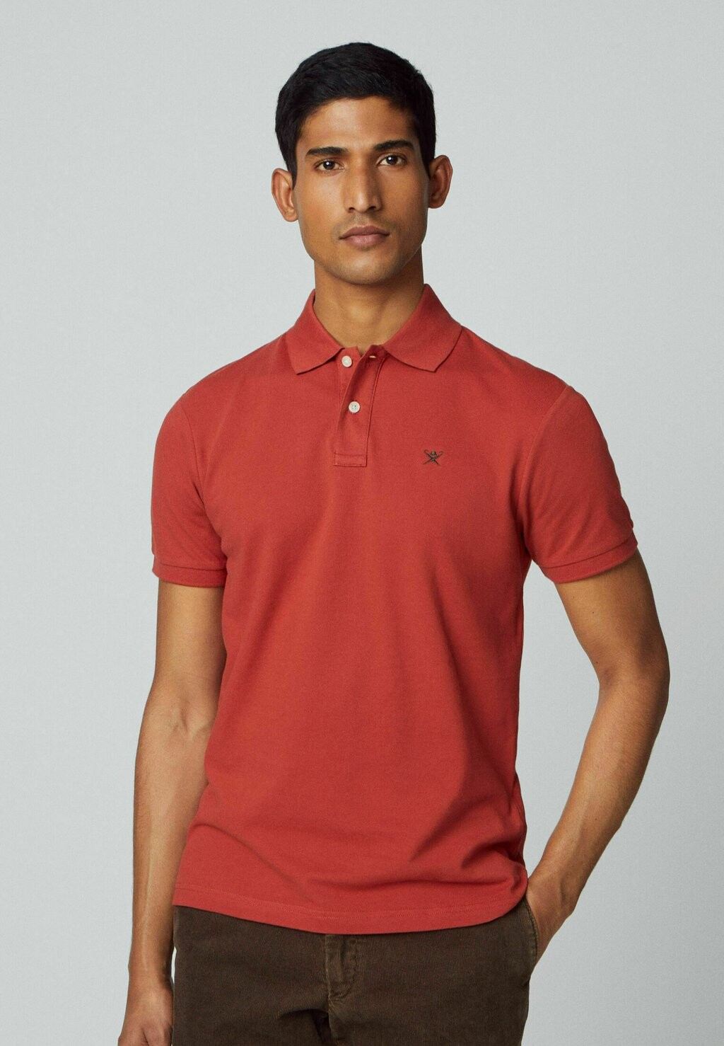 

Рубашка-поло LOGO Hackett London, цвет terracotta brown