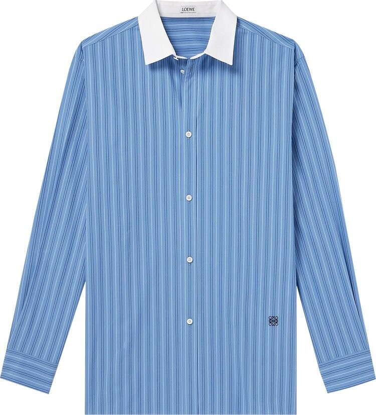 

Рубашка Loewe 'Stone Blue', синий