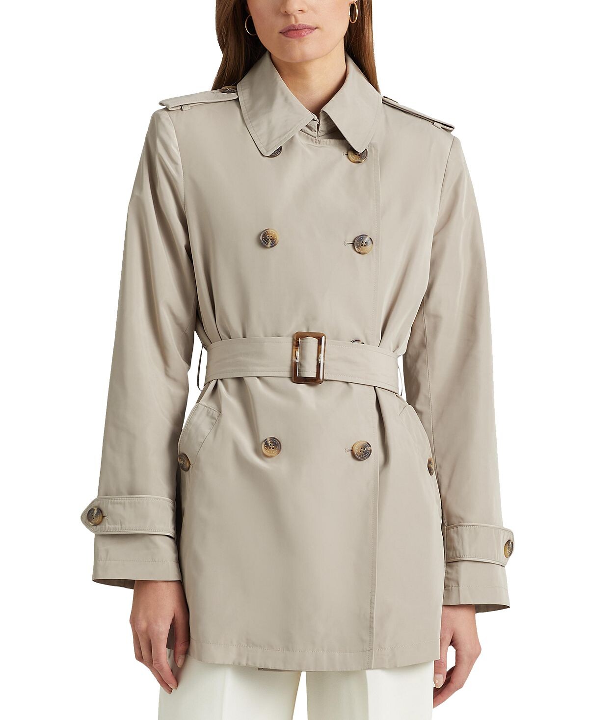 

Женский двубортный тренч Lauren Ralph Lauren, хаки