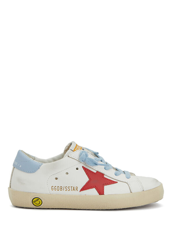 

Детские кожаные кроссовки с логотипом Golden Goose, белый