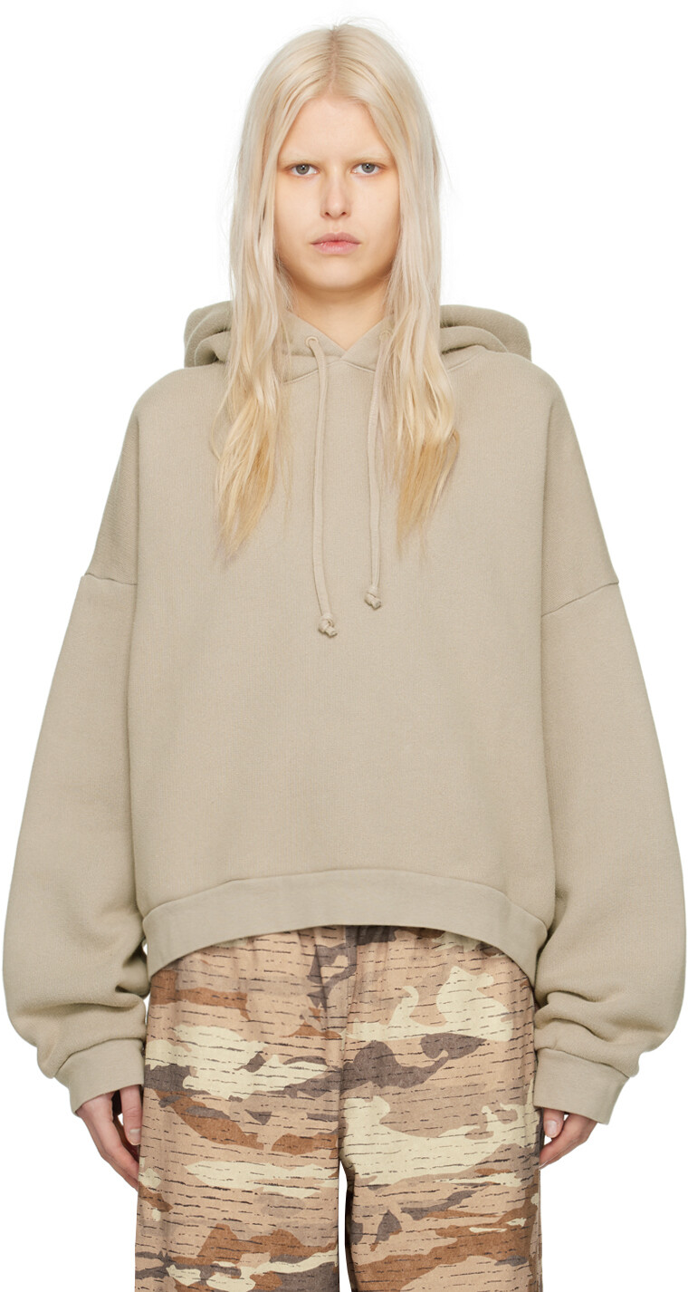 

Серый худи на кулиске Acne Studios, цвет Concrete grey
