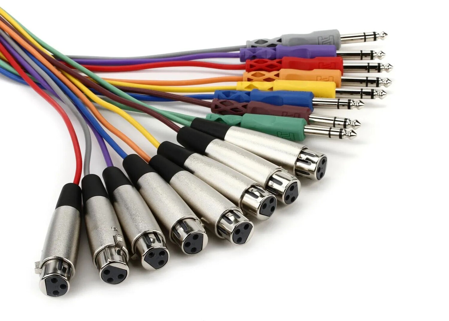

Hosa STX-804F 8-канальный разъем XLR «мама» и 1/4 дюйма TRS «папа», сбалансированная змея — 13,2 фута
