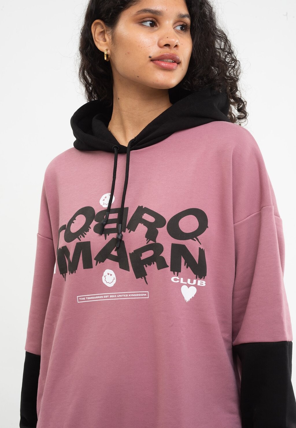 

Толстовка с капюшоном OVERSIZE FIT Tom Barron, светло-розовый