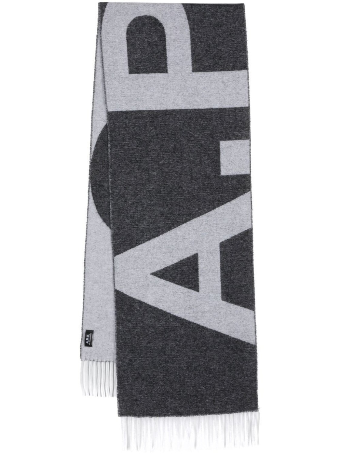 

A.P.C. шарф с бахромой, черный