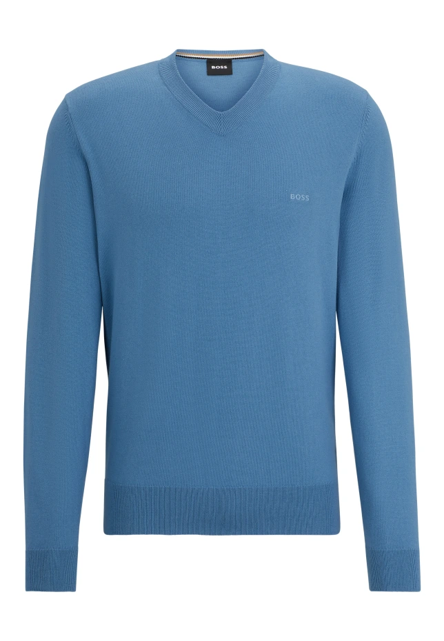 Пуловер pacello-l стандартного кроя Boss, синий