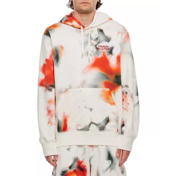 

Футболка floral allover print hoodie Alexander Mcqueen, бежевый