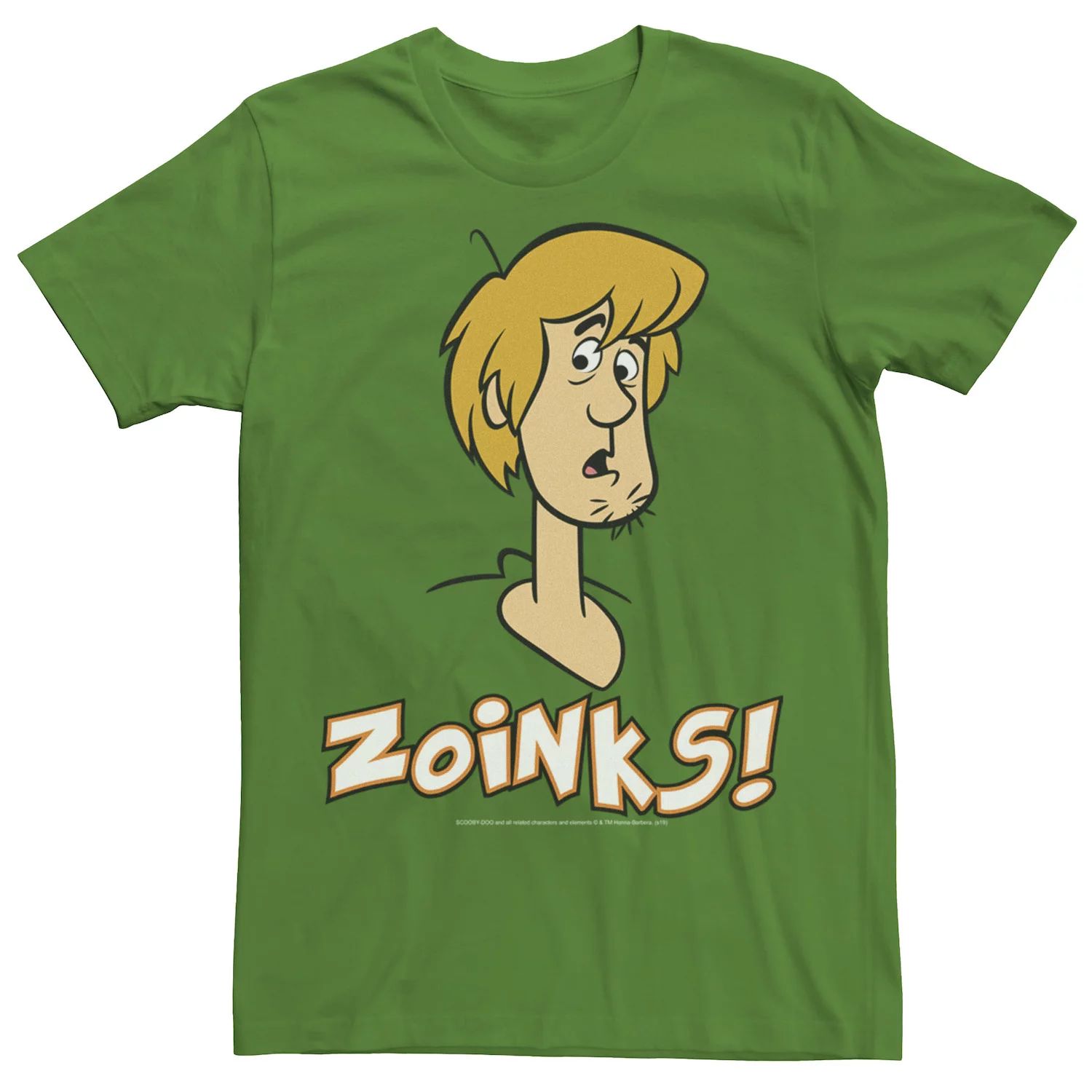 Мужская футболка с рисунком Scooby-Doo Shaggy Zoinks Licensed Character мужская футболка с коротким рукавом scaredy shaggy zoinks scooby doo fifth sun черный