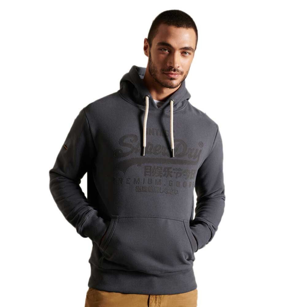 

Худи Superdry Vintage Logo Tonal, серый