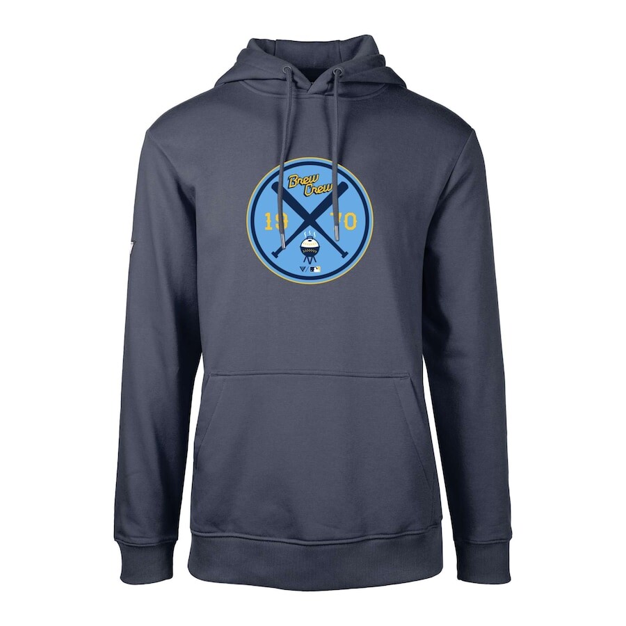

Пуловер с капюшоном Levelwear Milwaukee Brewers, нави