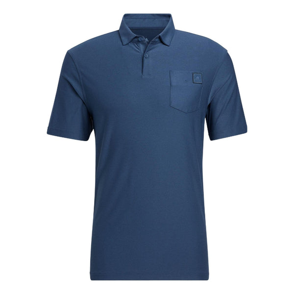 

Футболка Men's adidas Solid Color Pocket Logo Golf Sports Short Sleeve Polo Shirt Navy Blue, мультиколор