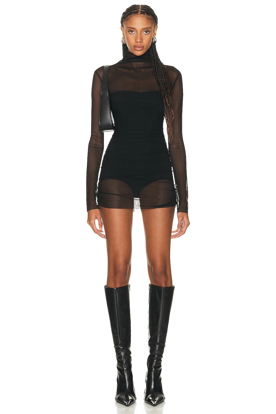 

Платье Norma Kamali Long Sleeve Turtleneck Pickleball, черный