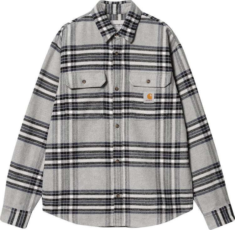Рубашка Carhartt WIP Long-Sleeve Hawkins 'Grey', серый