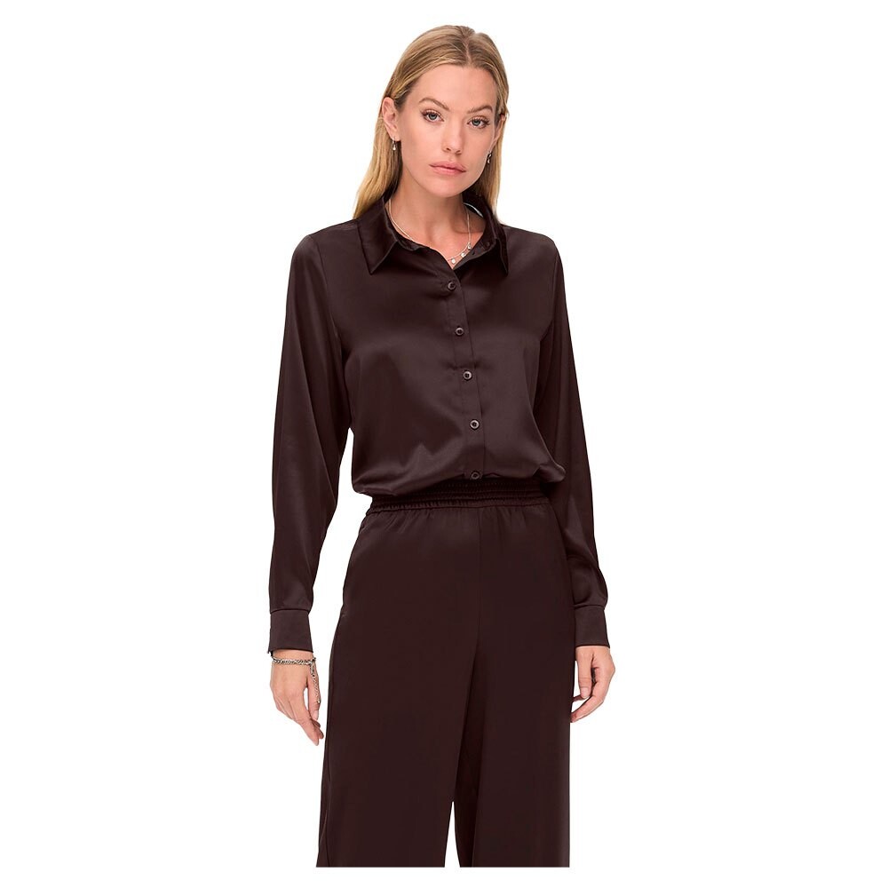 

Рубашка Only Victoria Satin, коричневый