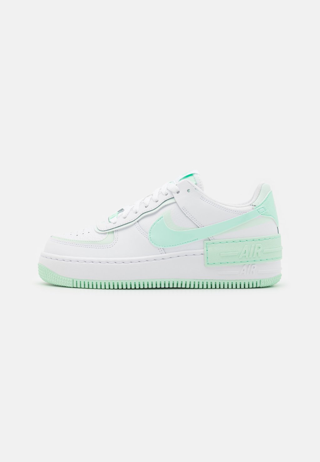 Низкие кроссовки Af1 Shadow Nike, цвет white/mint foam/barely green