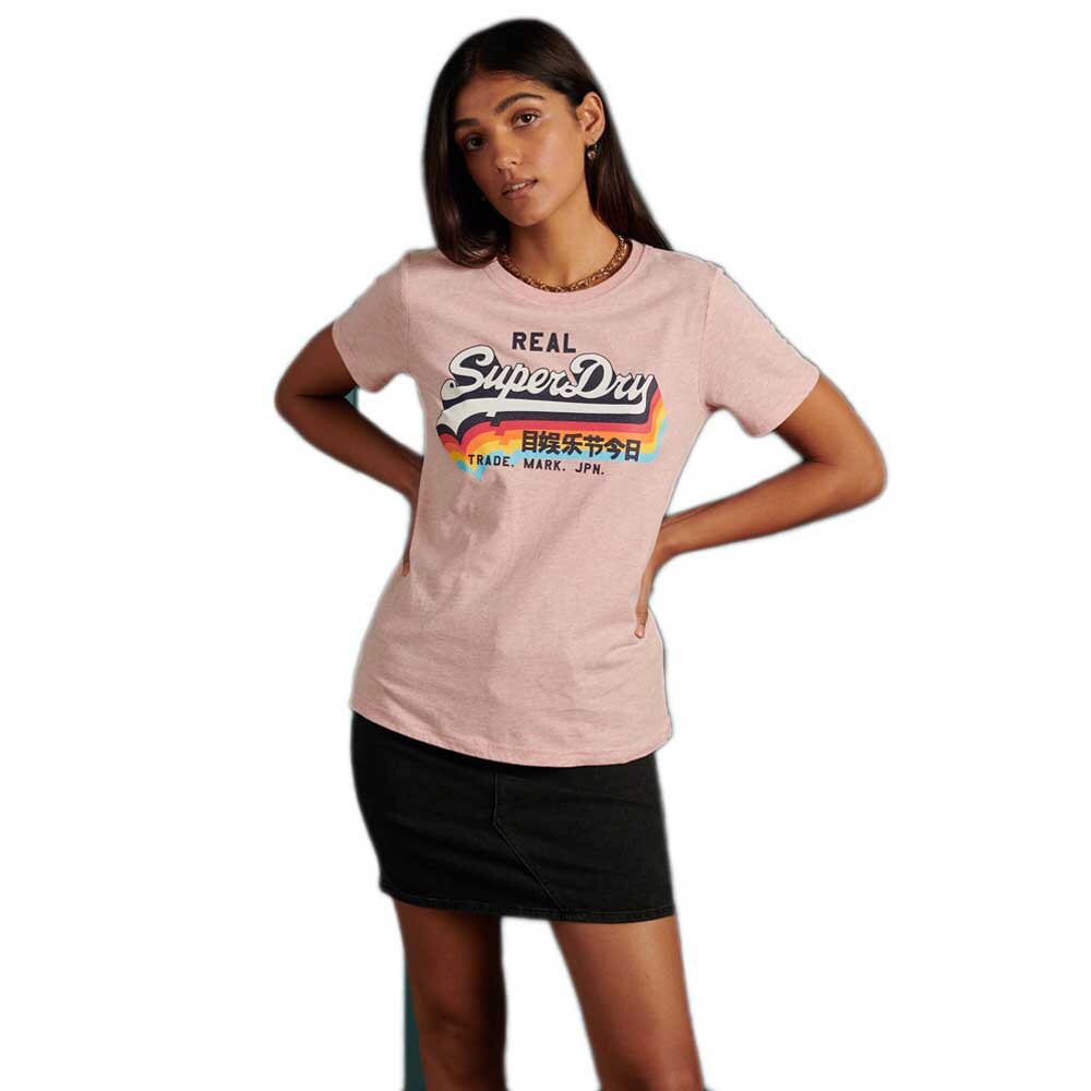 

Футболка Superdry Vintage Logo, розовый