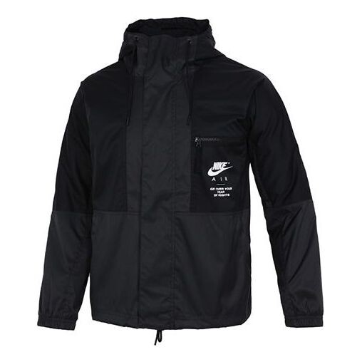 

Куртка Men's Nike Contrast Color Stitching Athleisure Casual Sports Jacket Black, черный