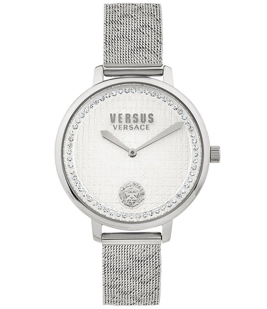 Женские часы Versus By Versace La Villette Crystal с аналоговым браслетом из нержавеющей стали, серебро