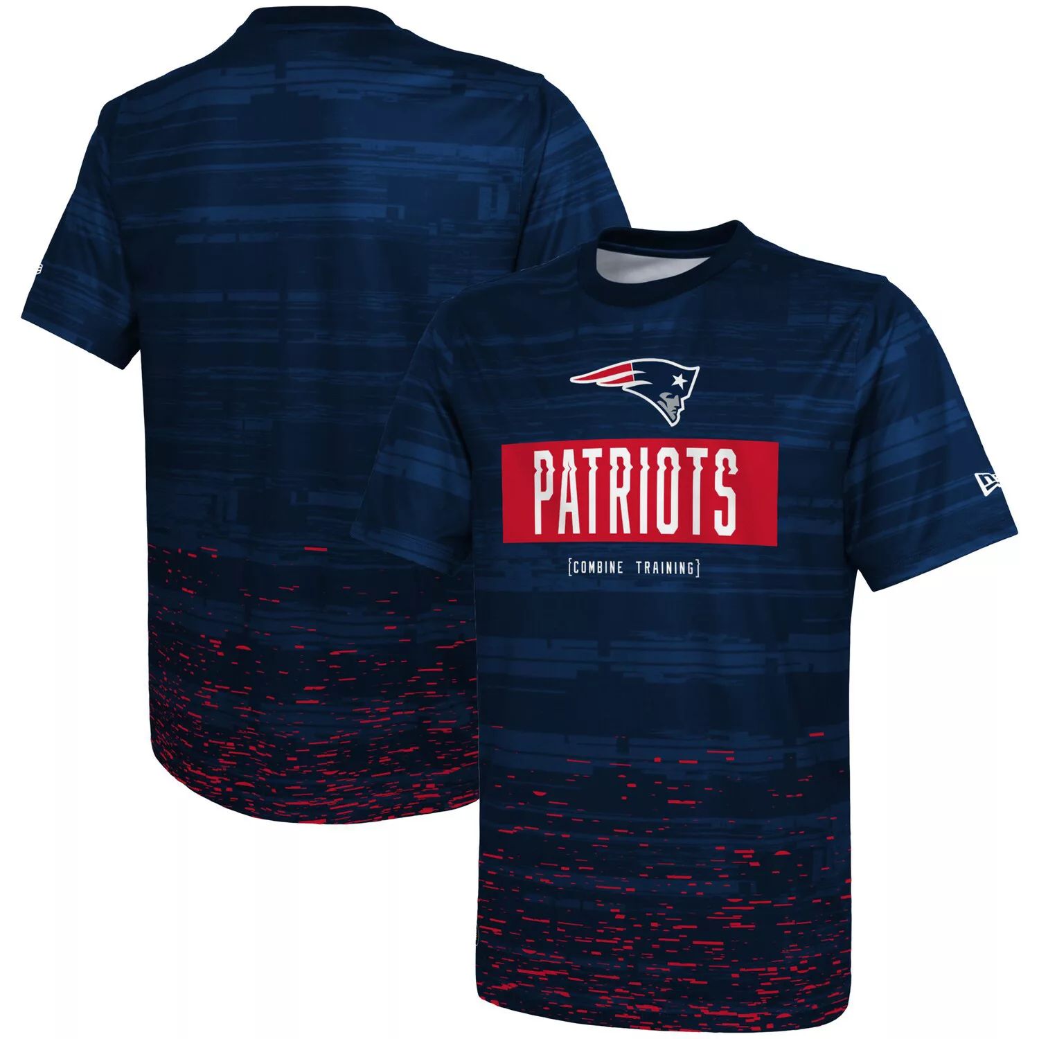 Мужская темно-синяя футболка New England Patriots Joint Authentic Sweep New Era