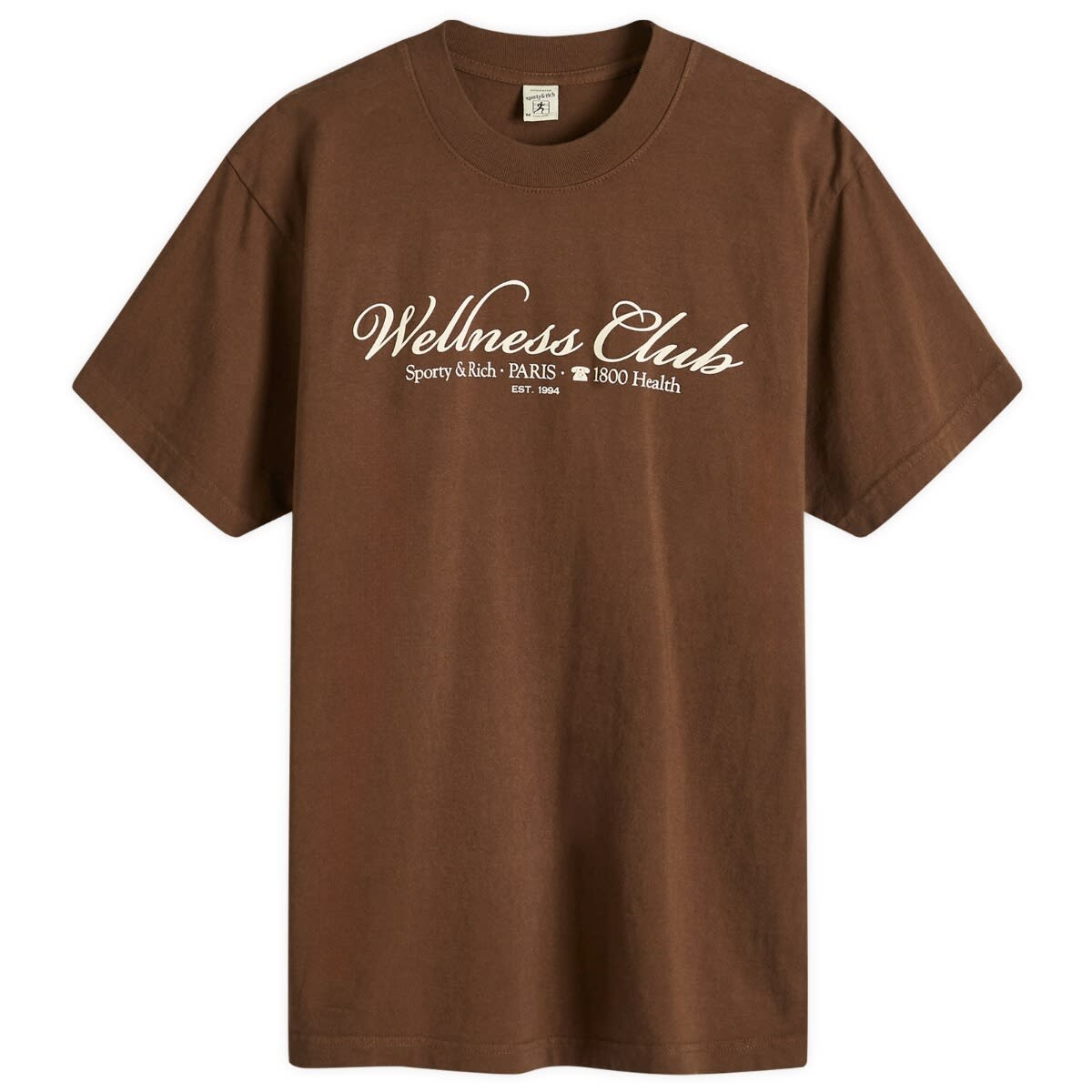 

Футболка Sporty & Rich 1800 Health T-Shirt, цвет Chocolate & Cream