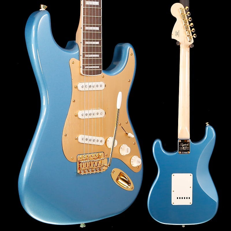 

Электрогитара Squier 40th Stratocaster Laurel Fb Gold Hw, Lake Placid Blue 7lbs 15.4oz