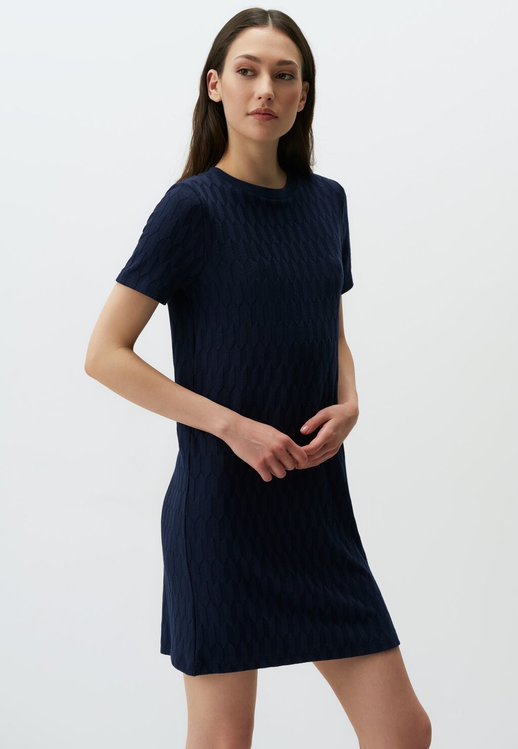 

Платье из джерси CREW NECK SHORT SLEEVE MINI Jimmy Key, темно-синий