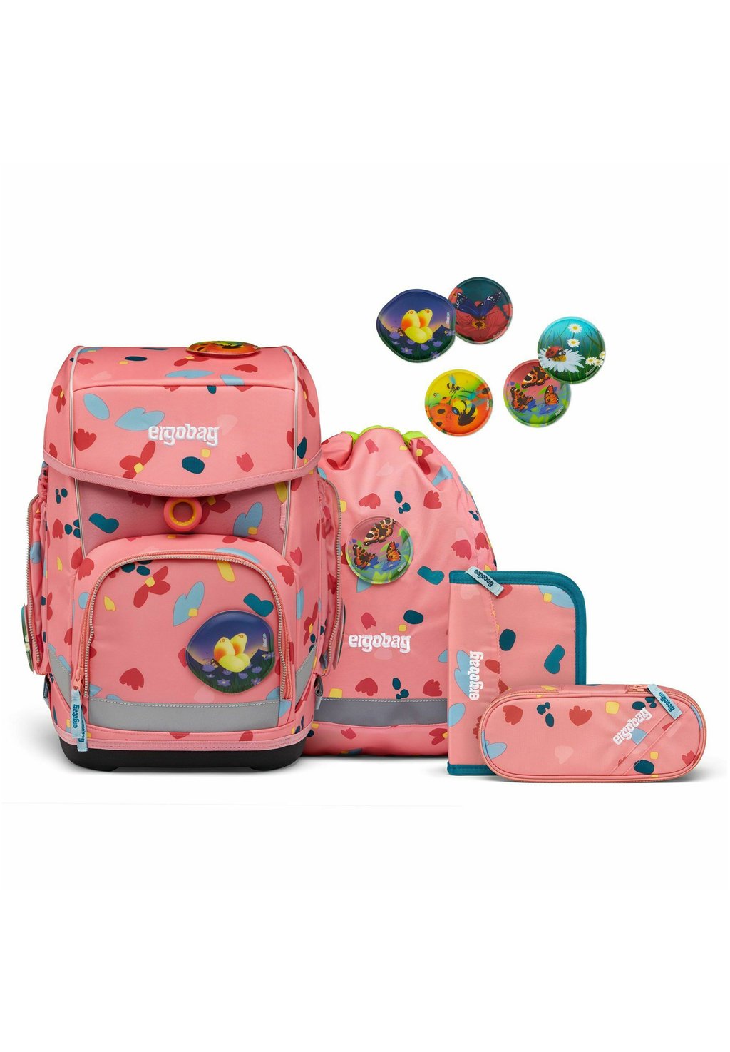 Комплект школьных сумок CUBO SET 5TLG INKL Ergobag, цвет zitronenfaltbär