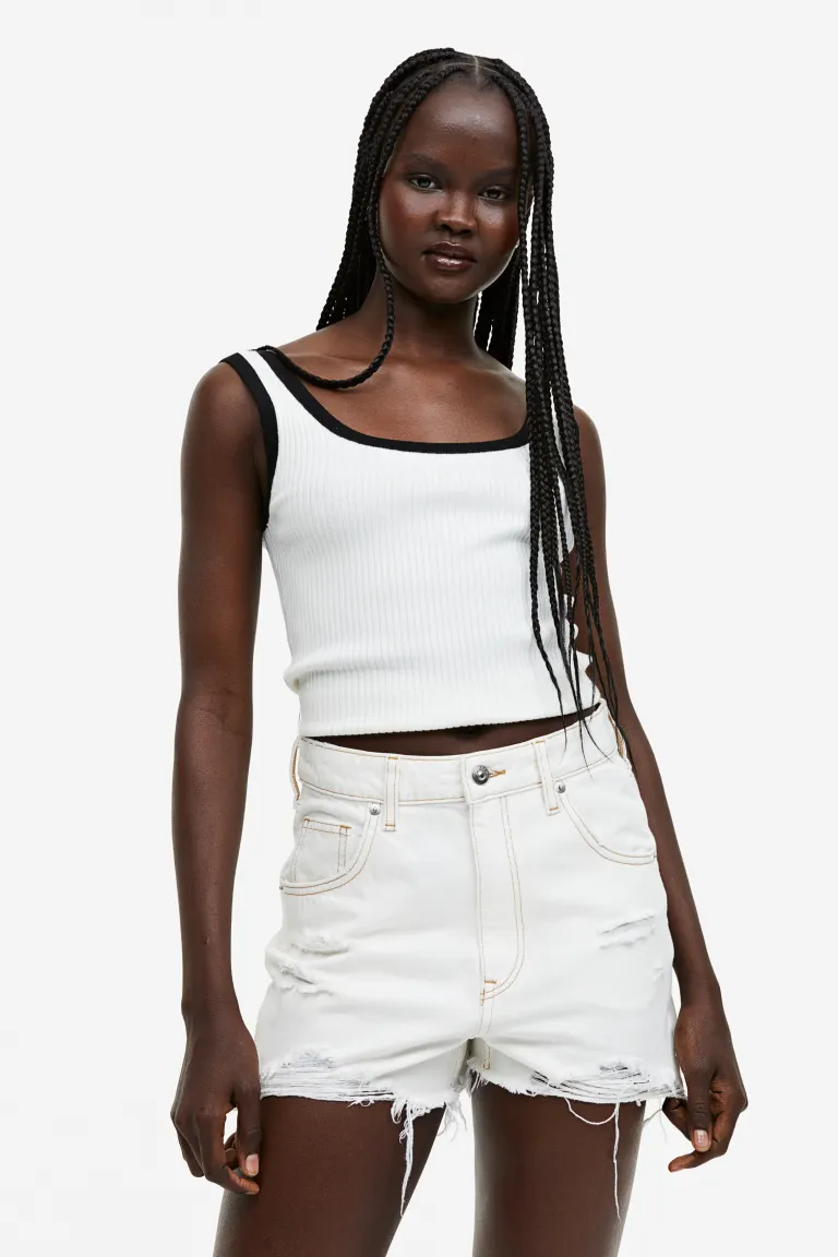 

Джинсовые шорты H&M, белый