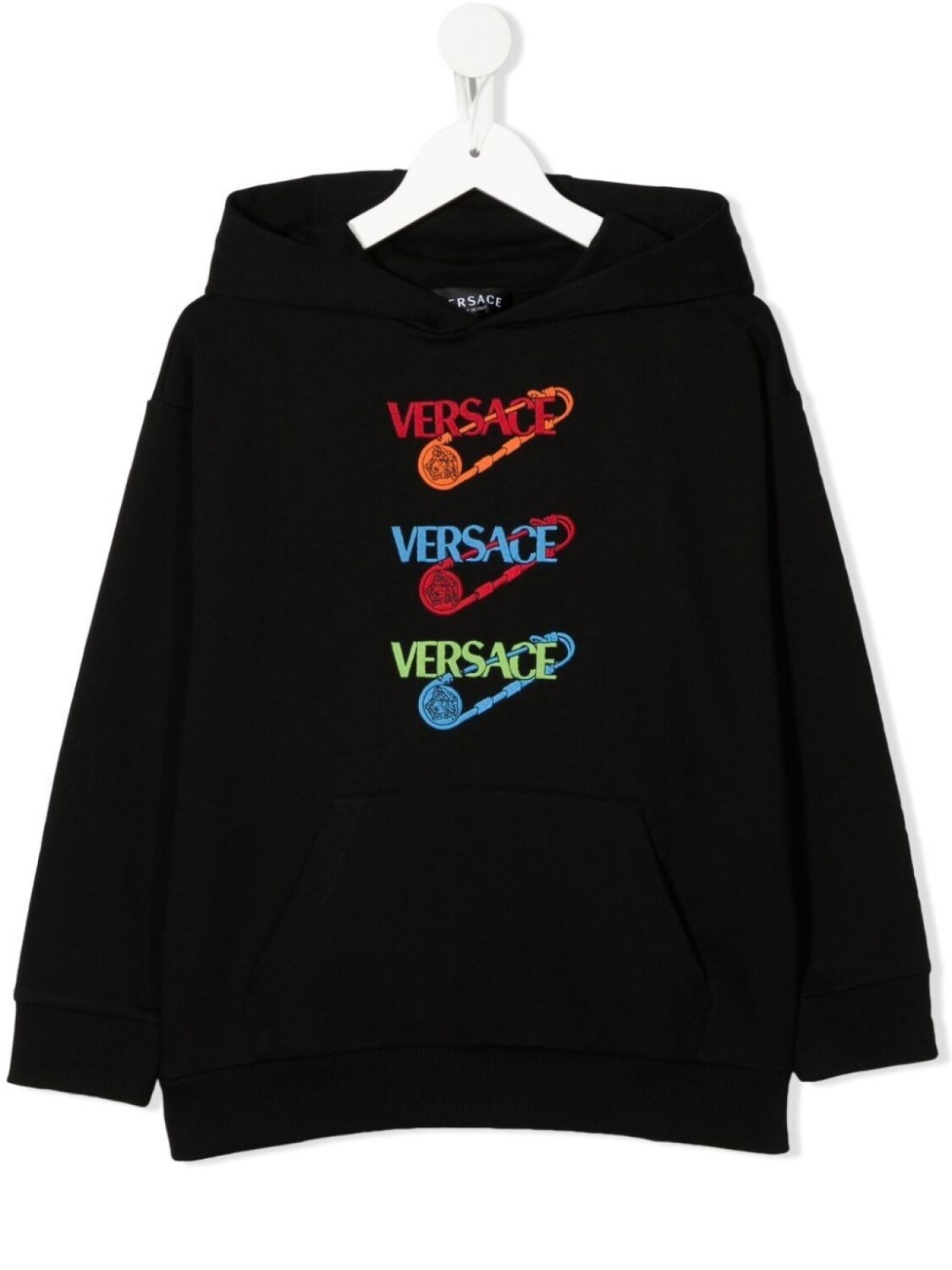 

Versace Kids худи с логотипом, черный