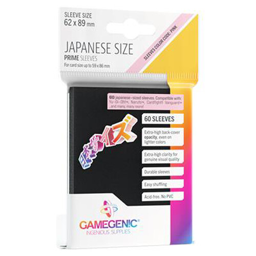 

Чехол для карточек Gamegenic Just Sleeves: Japanese Size Black (60) Gamegenic