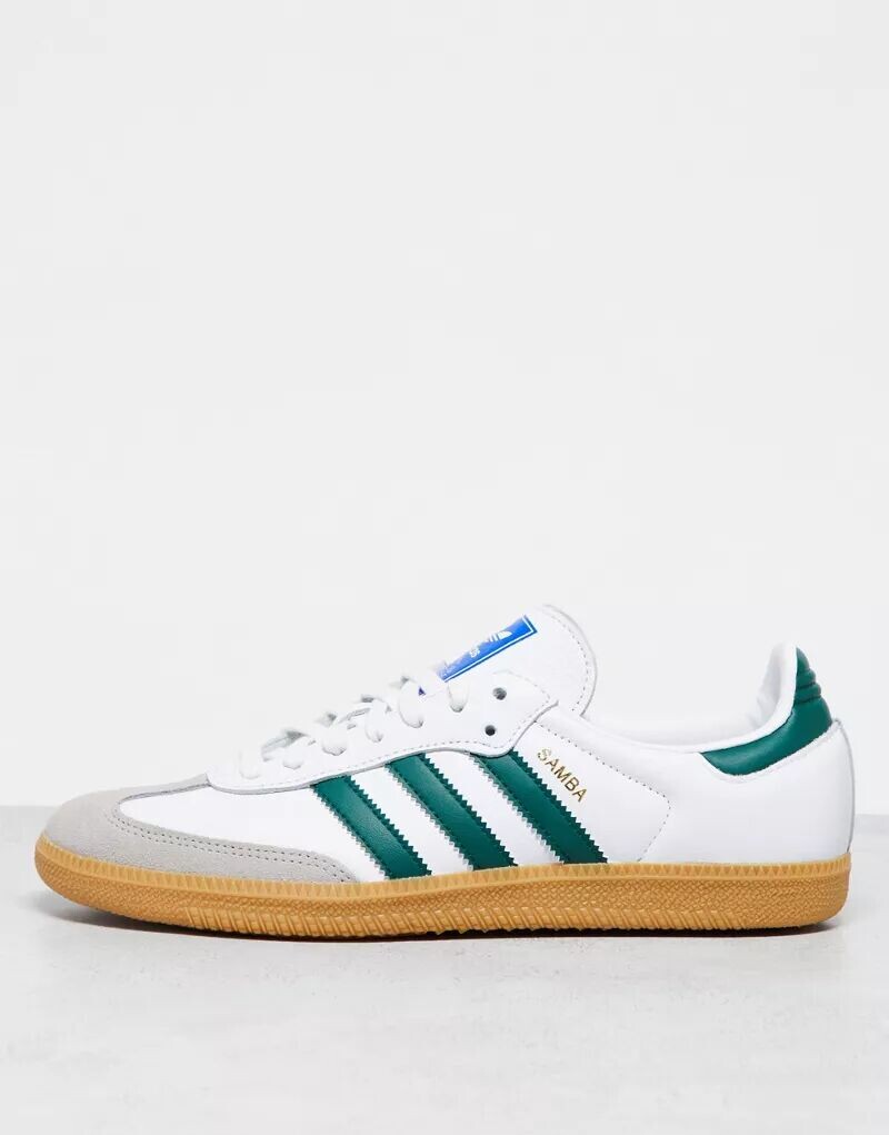 

Бело-зеленые кроссовки adidas Originals Samba OG