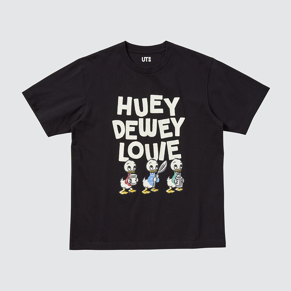 

Футболка Uniqlo MFA ARCHIVE Disney с принтом и коротким рукавом, черный
