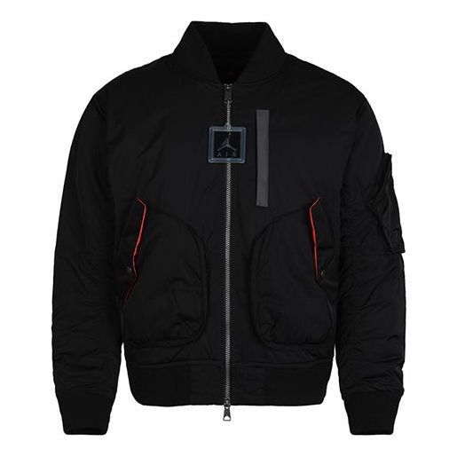 Куртка Air Jordan Ma-1 Flight Casual Sports Jacket Black, черный куртка утепленная uniqlo ma 1 blouson flight черный